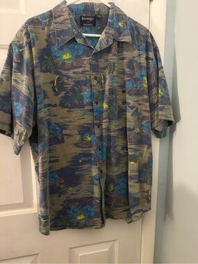 Vintage Revenge Shirtmakers Men’s XL Tropical Fish Hawaiian Shirt